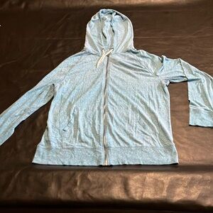 Light Blue Zip-Up Hoodie